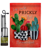 Prickly But Beautiful - Southwest Country & Primitive Vertical Impressions Decorative Flags HG115227 Made In USA