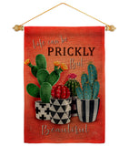 Prickly But Beautiful - Southwest Country & Primitive Vertical Impressions Decorative Flags HG115227 Made In USA
