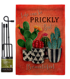 Prickly But Beautiful - Southwest Country & Primitive Vertical Impressions Decorative Flags HG115227 Made In USA