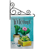 Succulent Welcome - Southwest Country & Primitive Vertical Impressions Decorative Flags HG115253 Made In USA