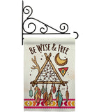 Be Wise & Free - Southwest Country & Primitive Vertical Impressions Decorative Flags HG137008 Made In USA