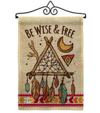 Be Wise & Free - Southwest Country & Primitive Vertical Impressions Decorative Flags HG137008 Made In USA