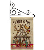 Be Wise & Free - Southwest Country & Primitive Vertical Impressions Decorative Flags HG137008 Made In USA