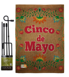 Suzani Cinoco de Mayo - Southwest Country & Primitive Vertical Impressions Decorative Flags HG137042 Made In USA