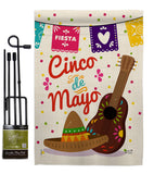 Fiesta Cinco de Mayo - Southwest Country & Primitive Vertical Impressions Decorative Flags HG137044 Made In USA