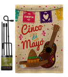 Fiesta Cinco de Mayo - Southwest Country & Primitive Vertical Impressions Decorative Flags HG137044 Made In USA