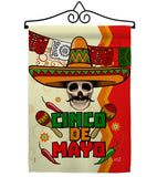 Calavera Cinco de Mayo - Southwest Country & Primitive Vertical Impressions Decorative Flags HG137045 Made In USA