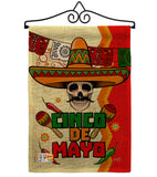 Calavera Cinco de Mayo - Southwest Country & Primitive Vertical Impressions Decorative Flags HG137045 Made In USA