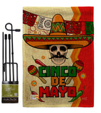 Calavera Cinco de Mayo - Southwest Country & Primitive Vertical Impressions Decorative Flags HG137045 Made In USA