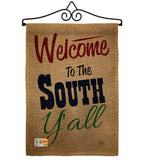 Welcome To The South Y'all - Southwest Country & Primitive Vertical Impressions Decorative Flags HG191080 Made In USA