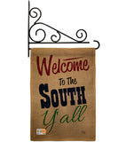 Welcome To The South Y'all - Southwest Country & Primitive Vertical Impressions Decorative Flags HG191080 Made In USA