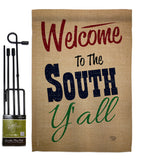 Welcome To The South Y'all - Southwest Country & Primitive Vertical Impressions Decorative Flags HG191080 Made In USA