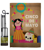 Cinco de Mayo Day - Southwest Country & Primitive Vertical Impressions Decorative Flags HG192059 Made In USA