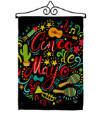 El Fiesta Cinco de Mayo - Southwest Country & Primitive Vertical Impressions Decorative Flags HG192061 Made In USA