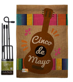 Celebrate Guitarron Cinco De Mayo - Southwest Country & Primitive Vertical Impressions Decorative Flags HG192062 Made In USA