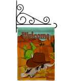 Welcome Longhorn Skull - Southwest Country & Primitive Vertical Impressions Decorative Flags HG192076 Made In USA