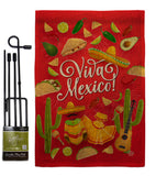 Viva Mexico - Southwest Country & Primitive Vertical Impressions Decorative Flags HG192321 Made In USA