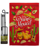 Viva Mexico - Southwest Country & Primitive Vertical Impressions Decorative Flags HG192321 Made In USA