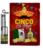 Cinco Festival - Southwest Country & Primitive Vertical Impressions Decorative Flags HG192537 Made In USA