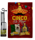 Cinco Festival - Southwest Country & Primitive Vertical Impressions Decorative Flags HG192537 Made In USA