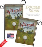 Welcome Golfers - Sports Interests Vertical Impressions Decorative Flags HG109064 Made In USA