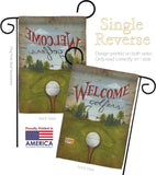 Welcome Golfers - Sports Interests Vertical Impressions Decorative Flags HG109064 Made In USA