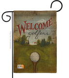 Welcome Golfers - Sports Interests Vertical Impressions Decorative Flags HG109064 Made In USA