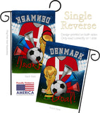 World Cup Denmark Soccer - Sports Interests Vertical Impressions Decorative Flags HG192093 Made In USA