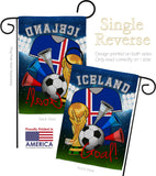 World Cup Iceland Soccer - Sports Interests Vertical Impressions Decorative Flags HG192098 Made In USA