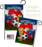 World Cup Switzerland Soccer - Sports Interests Vertical Impressions Decorative Flags HG192115 Made In USA