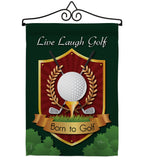 Live, Laugh, Golf - Sports Interests Vertical Impressions Decorative Flags HG109042 Made In USA