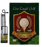 Live, Laugh, Golf - Sports Interests Vertical Impressions Decorative Flags HG109042 Made In USA