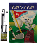 Golf!, Golf!, Golf! - Sports Interests Vertical Impressions Decorative Flags HG109043 Made In USA