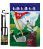 Golf!, Golf!, Golf! - Sports Interests Vertical Impressions Decorative Flags HG109043 Made In USA