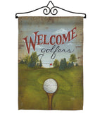 Welcome Golfers - Sports Interests Vertical Impressions Decorative Flags HG109064 Made In USA