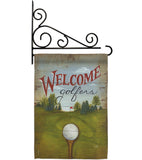 Welcome Golfers - Sports Interests Vertical Impressions Decorative Flags HG109064 Made In USA