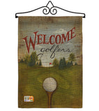 Welcome Golfers - Sports Interests Vertical Impressions Decorative Flags HG109064 Made In USA