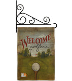 Welcome Golfers - Sports Interests Vertical Impressions Decorative Flags HG109064 Made In USA