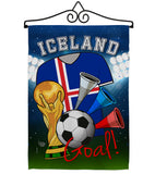 World Cup Iceland Soccer - Sports Interests Vertical Impressions Decorative Flags HG192098 Made In USA