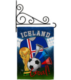 World Cup Iceland Soccer - Sports Interests Vertical Impressions Decorative Flags HG192098 Made In USA