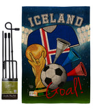 World Cup Iceland Soccer - Sports Interests Vertical Impressions Decorative Flags HG192098 Made In USA