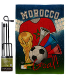 World Cup Morocco Soccer - Sports Interests Vertical Impressions Decorative Flags HG192102 Made In USA