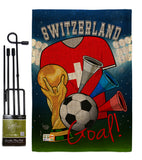 World Cup Switzerland Soccer - Sports Interests Vertical Impressions Decorative Flags HG192115 Made In USA