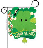 St. Pat's 3D - St Patrick Spring Vertical Applique Decorative Flags HG102021