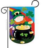 Lucky Irish - St Patrick Spring Vertical Applique Decorative Flags HG102023