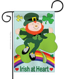 Irish At Heart Garden - St Patrick Spring Vertical Applique Decorative Flags HG102024
