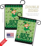 Get Lucky - St Patrick Spring Vertical Impressions Decorative Flags HG102028 Made In USA