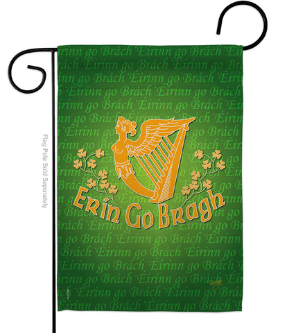 Erin Go Bragh - St Patrick Spring Vertical Impressions Decorative Flags HG102030 Made In USA