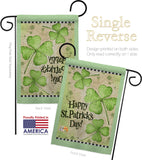 St. Patrick's Day Clover - St Patrick Spring Vertical Impressions Decorative Flags HG102032 Made In USA