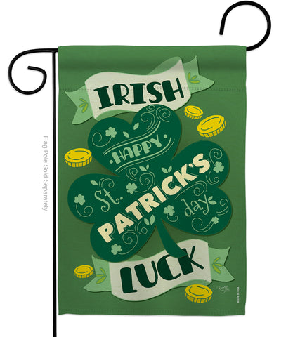 Irish Luck - St Patrick Spring Vertical Impressions Decorative Flags HG102035 Made In USA